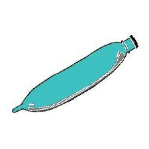 Breathing Bag, Green Neoprene, Conductive, 22mm Neck Insert, Disposable, 0.5, 1 or 2 Liter